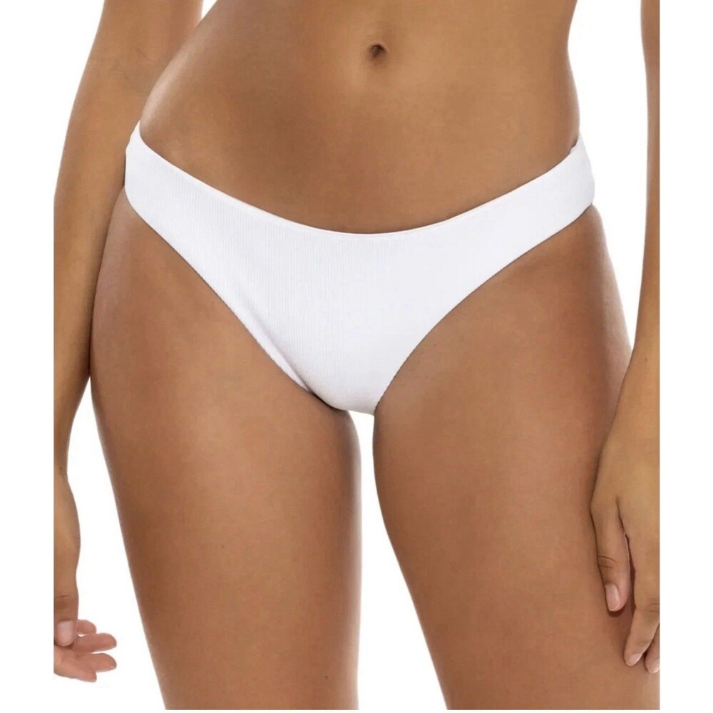 BECCA by Rebecca Virtue White Rib Adela Hipster Bottoms L33411 Size Large